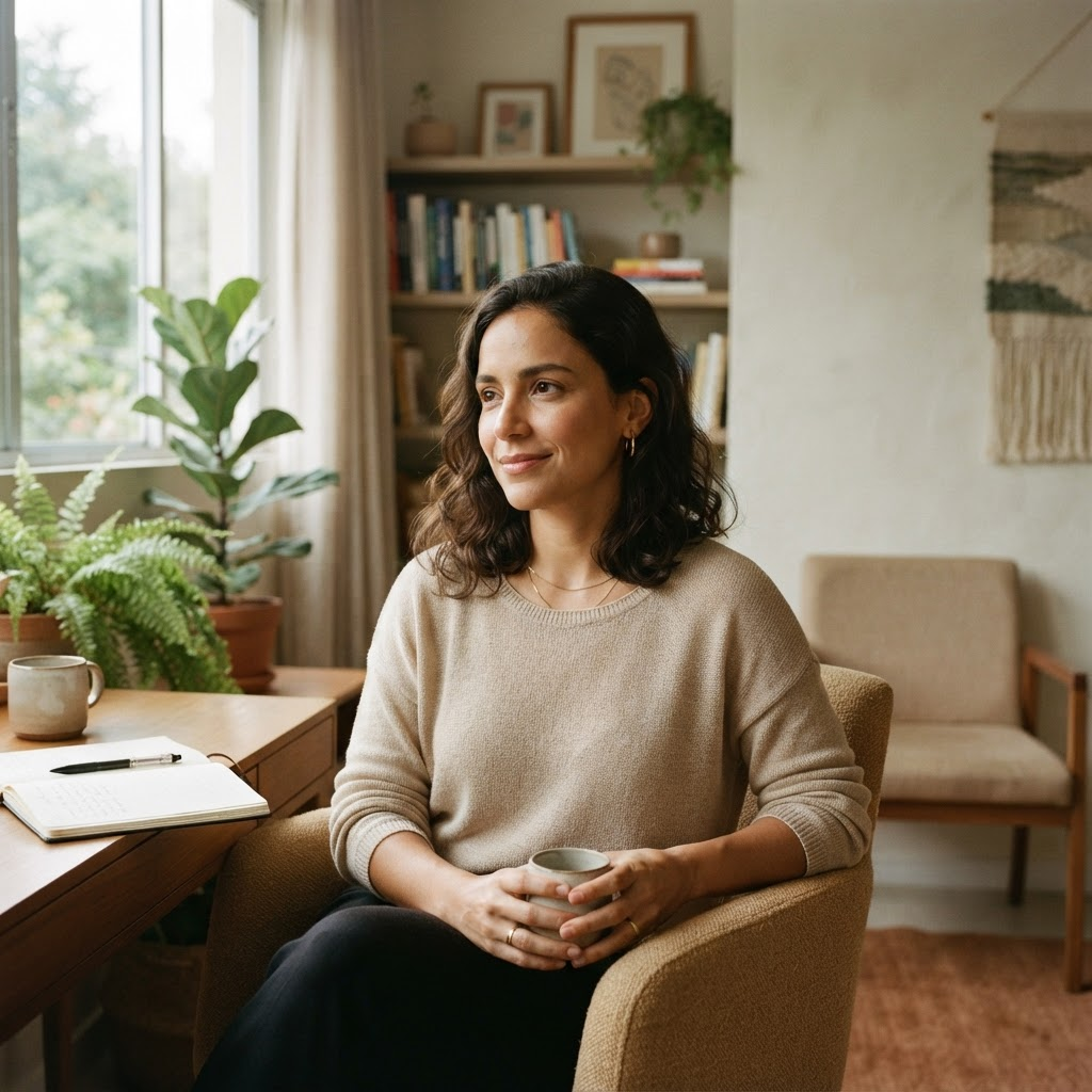 Tatiane Antunes em seu consultório